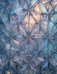 Geometric Iridescent Crystal Pattern Abstract Background Design