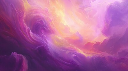 Celestial cloudscape, vibrant hues, ethereal texture, digital art, website background