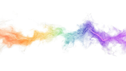Obraz premium Vibrant Abstract Color Blend with Lightning Effects – PNG Background