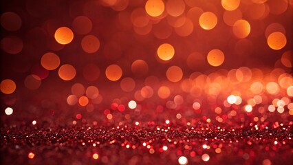 Obraz premium sparkling red glitter with a bokeh effect ai generated