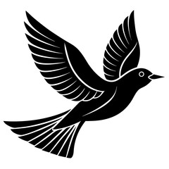 Obraz premium A bird in flight with smooth curved wings