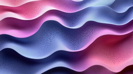 Obraz premium Colorful Wavy Patterns in Soft Textures with Gradients and Dots