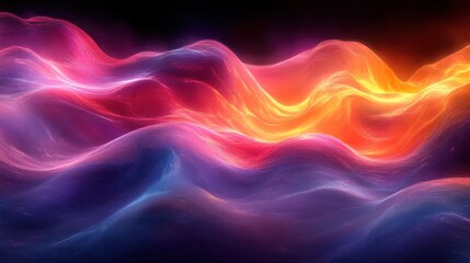 Obraz premium Abstract Colorful Waves of Light in Artistic Digital Design