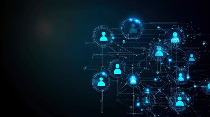 Global Network of Connected People Digital Communication and Social Interaction