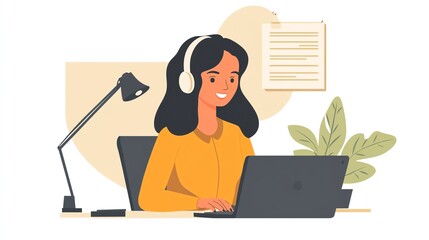 Call center agent using CRM to provide personalized customer support