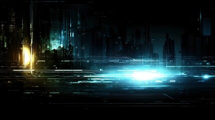 Futuristic Cityscape at Night Digital Cyberpunk Metropolis