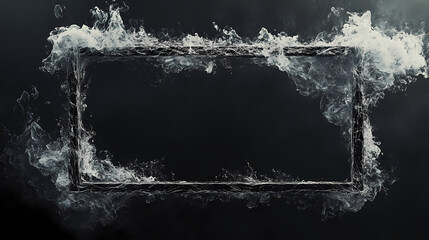 Mysterious Black Frame with Fiery Edges