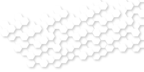 Abstract white hexagon concept background. Seamless bright white abstract honeycomb. Technology for design element vector abstract background