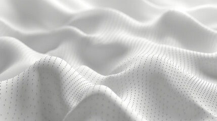 Obraz premium Soft white silk fabric with a subtle wave pattern