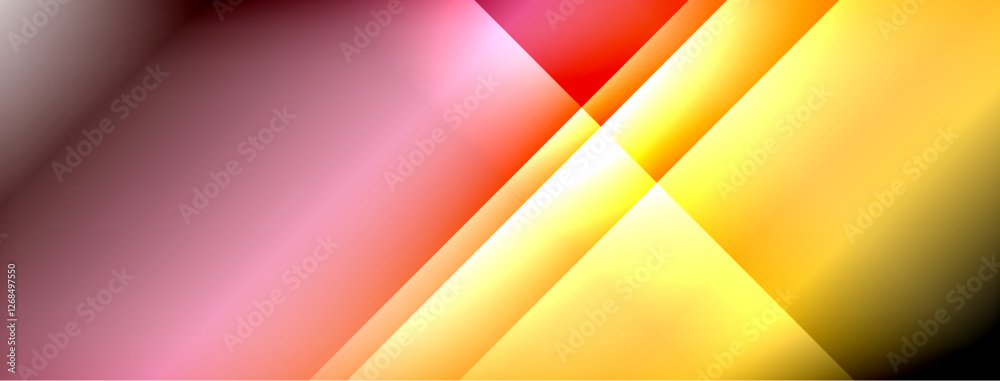 Poster Colorful gradient with lines made of shadow and light. Creative background