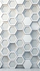 Naklejka premium A wall with white hexagonal tiles