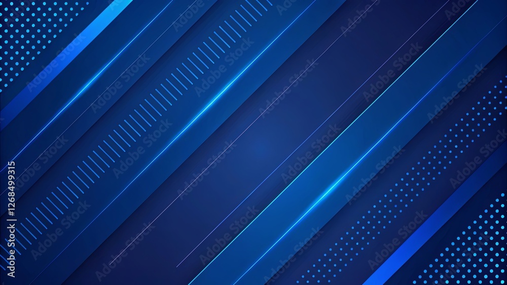 Poster a blue background with a series of lines