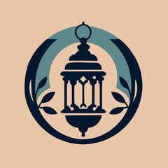 a logo for a mosque with a lantern
