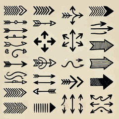 set of arrows and arrows illustration