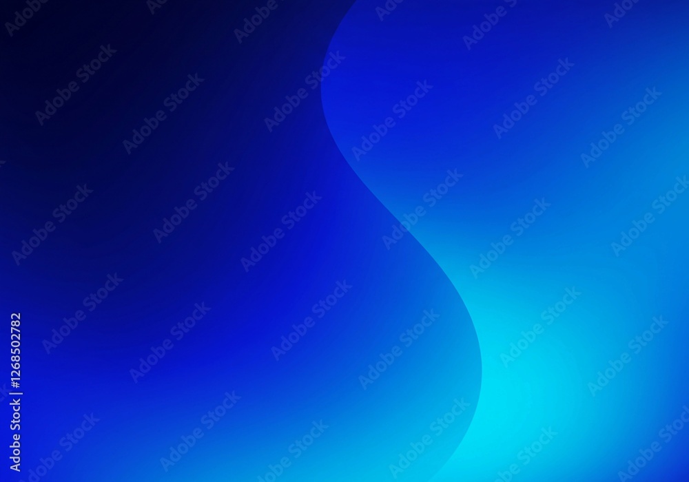 Wall mural the modern design of this blue gradient background is enhanced by a flowing wave, creating a sense o