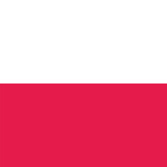 Obraz premium Flag of Poland. Poland square flag icon digital vector illustration