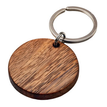 recommend clip art: Wooden Keychain With Metal Ring isolated on transparent background
