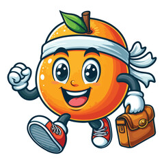 Obraz premium orange cartoon character