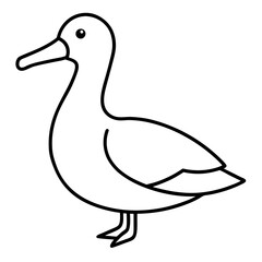 Minimalist Albatross Line Art Vector
