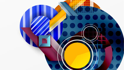 Obraz premium Abstract design with layered geometric shapes