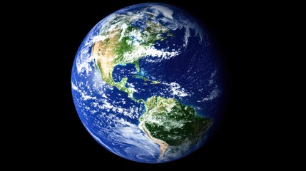 Fototapeta premium Earth from space, view of the Americas