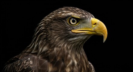 Obraz premium Abstract closeup concept of a Bear with sharply detailed fur and black background