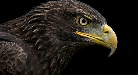 Obraz premium Abstract closeup concept of a Bear with sharply detailed fur and black background