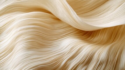 Obraz premium Creamy Silk Drape: Abstract Texture and Soft Waves