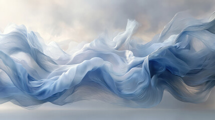 Obraz premium An abstract cloud formation with soft, wispy tendrils stretching across the sky