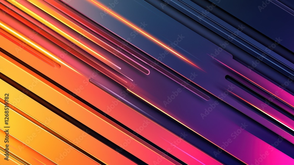 Poster abstract patterns of semiconductor wafer concept, abstract patterns of silicon wafer with colorful l