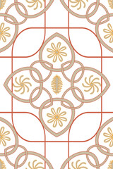 Vector background of stylized colored plant shapes.