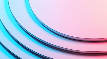 Abstract Patterns of Semiconductor Wafer Concept, Circular and Linear Designs on Reflective Wafer Surface with Vibrant Gradient Colors for Creative Backgrounds