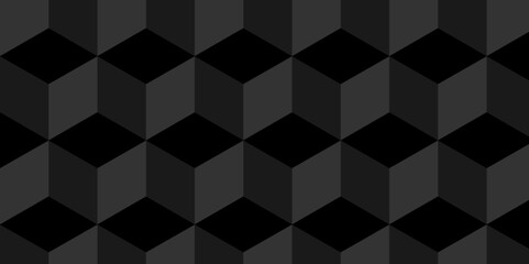 Fototapeta premium Abstract minimal geometric black overlap cube elegant minimal digital layer shape space technology luxury gird monochrome triangle creative paper texture background. 