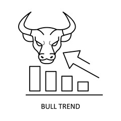Bull Trend – Bull Symbol Representing Rising Market Conditions