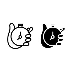 Stopwatch icon vector set. Timer sign