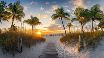 Sunset on a Tropical Beach