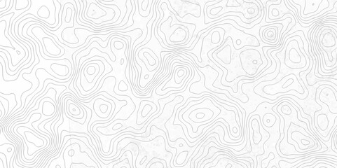 Topographic map background geographic line map with seamless ornament design. The black on white contours vector topography stylized height of the lines map.