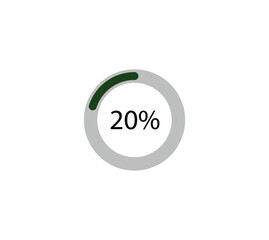 20% Circular Progress Bar - Loading Indicator - Vector AI File