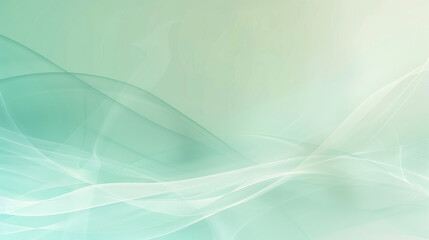 Soft abstract background with flowing waves in light green and white tones, creating serene and calming atmosphere