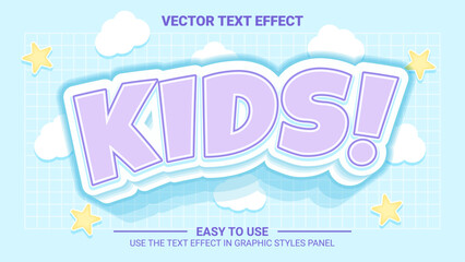3d kids editable text effect