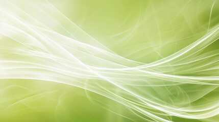 Soft green abstract background with flowing white lines creating serene atmosphere. Ideal for nature themes or calming designs