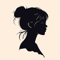 Beautiful girl silhouette