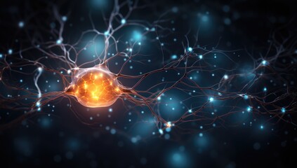 This visual representation showcases brain neurons with vibrant details, emphasizing their structure and connections