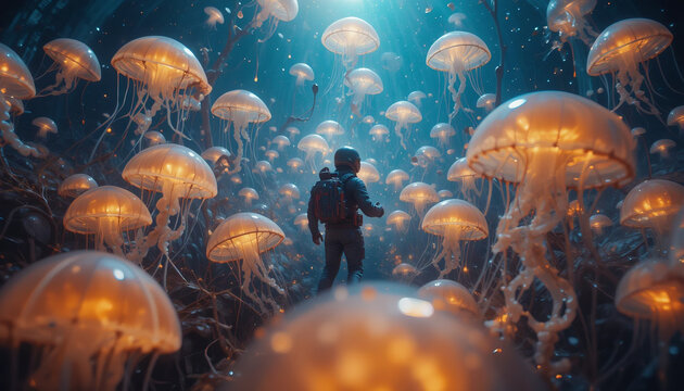 Lost in the Cosmic Deep: A Traveler&rsquo;s Encounter with Space Jellyfish