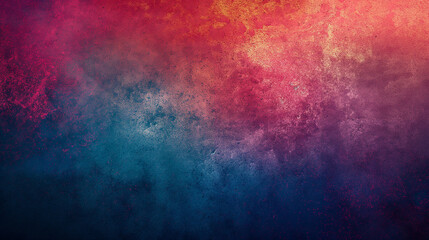 Obraz premium A vintage texture with grunge patterns, aged paint, and a watercolor blend of yellow, orange, red, and dark blue hues