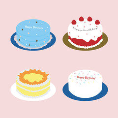 Colorful Birthday Cake Illustration