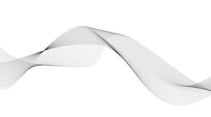 Vector abstract colorful flowing wave lines isolated on white background.