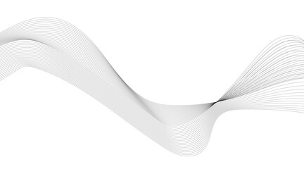 Vector abstract colorful flowing wave lines isolated on white background.