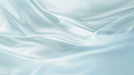 Obraz premium Soft, flowing fabric with gentle folds and light blue hue creates serene and elegant atmosphere. smooth texture and subtle sheen enhance its luxurious appearance