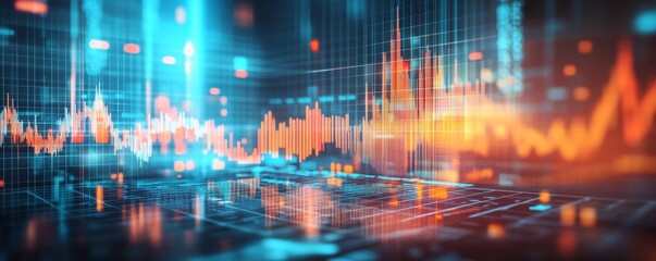 Fototapeta premium Digital Stock Market Data Visualization (1)